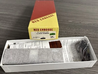 Red Caboose HO Kit RC-8047-4 40’ AAR Box Car Illinois Terminal #6052 - NOS! - Image 1 of 3