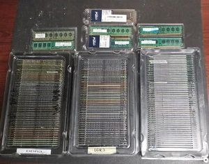 Lot of 157 - Mixed Brand 2GB DDR3 PC3-10600U RAM - Picture 1 of 1