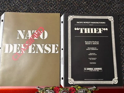 2-1982 FACTORY ORIGINAL PACIFIC NOVELTY 4 PAGE PROMO FLYERS FOR THIEF & NATO DEF - Image 1 of 4