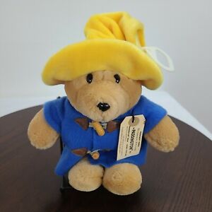 Eden Paddington Bear Musical Mobile Plush 10" Doll Crib Toy Blue Coat Yellow Hat