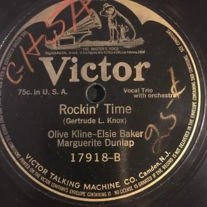 78 Elsie Baker GO TO SLEEP MY DUSKY BABY - ROCKIN TIMES - VICTOR 17918 E - Picture 1 of 4