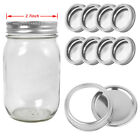 8 Polished Stainless Steel Screw Band/Rings Lids w/Discs Removable for Mason Jar