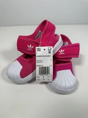 Sandalias Adidas Superstar 360 para niñas pequeñas 8,5K rosa choque/blanco EG5712 NUEVAS CON ETIQUETAS Foto 1 de 4