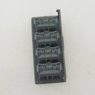 SSMODEL 1:72 Three Person Sofa Couch 3-Seat Sofa 4pcs - Image 1 of 3