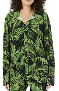 Norma Kamali übergroßes Damen Freund Nk Shirt Palmblatt Large - Bild 1 von 8