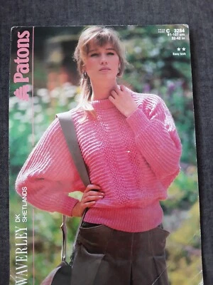 knitting pattern,  double knitting,  womens sweater, Patons - Image 1 of 2