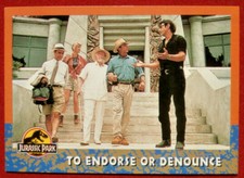 JURASSIC PARK - Card #23 - To Endorse Or Denounce - TOPPS 1993