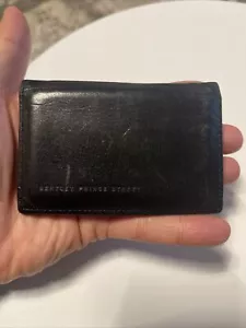 Portacarte COACH gentiluomo pelle nera pieghevole portafoglio ID BENTLEY - Foto 1 di 12