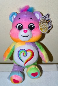 BASIC FUN 2021 MULTI-COLORED "TOGETHERNESS BEAR" PLUSH 10" CAREBEAR, WITH TAGS - Picture 1 of 4