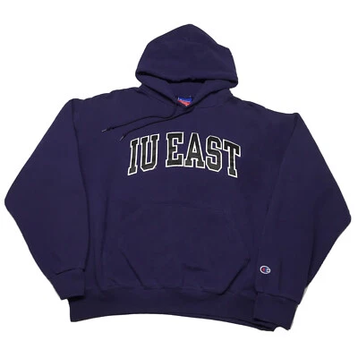 Vintage 90s Champion Hoodie Mens Large Purple Pullover Hip Hop Streetwear Logo - Image 1 of 4
