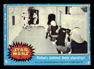1977 Topps Star Wars #9 Rebels Defend Their Starship! VG *e5