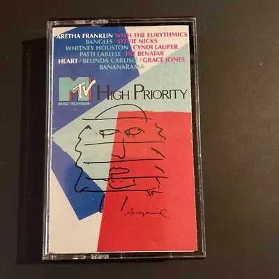 MTV HIGH PRIORITY - CASSETTE tape - Breast Cancer Benefit Album 1987  Warhol 80s - Image 1 of 4