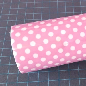 Pink Polka Dot Thermoflex Fashion Patterns 12" x 3' (3 feet) Roll, HTV - Picture 1 of 1
