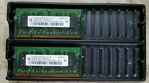 (2) Qimonda Ram Memory 256MB 1RX16 PC2-4200S-444-12-C0 DDR2 HYS64T32000HDL-3.7-B - Picture 1 of 2