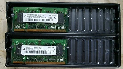 (2) Qimonda Ram Memory 256MB 1RX16 PC2-4200S-444-12-C0 DDR2 HYS64T32000HDL-3.7-B - Image 1 of 2
