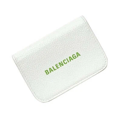 Cartera Balenciaga Everyday Cuero Blanco Logo Mini Triple NUEVA Foto 1 de 4