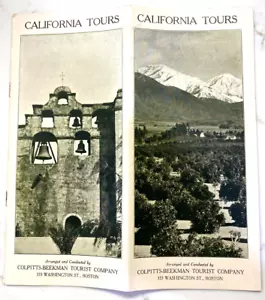 California Tour Colpitt-Beekman Tourist Company 1920 Itinerary bifold - Picture 1 of 7