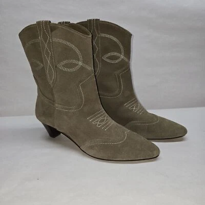 Botas Anthropologie Silent D Gamuza Tacón Occidental Para Mujer Talla 9 Taupe Foto 1 de 4