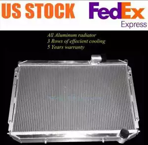 3 Row Aluminum Radiator For 1984-89 Nissan 300ZX Base Turbo Coupe 3.0L V6 AT MT - Picture 1 of 6