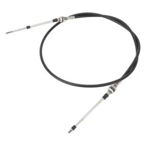 UNIVERSAL PUSH / PULL CABLE 72" 6' LENGTH 10/32 THREAD 7/16-20 BULKHEAD MOUNT - Picture 1 of 7