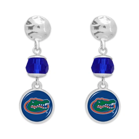 Florida Gators Ivy Crystal Silver Earrings Jewelry Gift UF Cover