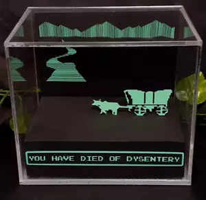 Oregon Trail - 3D Cube Handmade Diorama - VideoGames - Shadowbox - Picture 1 of 2