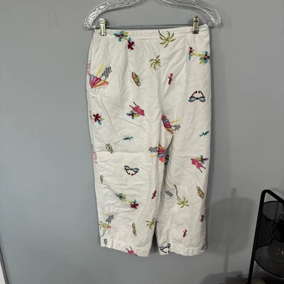 Pantalones cortos vintage Breckenridge Beach verano mezcla de lino para mujer talla mediana Foto 1 de 4