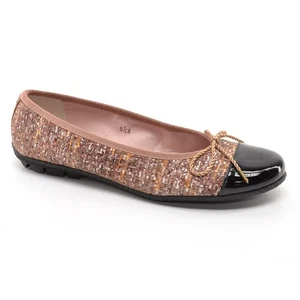 Ladies Paul Mayer Attitudes $240 Candy Ballet Flat 5.5 B Fabric Patent Shoes New - Picture 1 of 6
