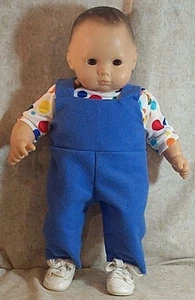 Ropa para Muñeca Bebé Hecha 2 Ajustes American Girl Boy 15" Bitty Mono Camiseta Lunares - Imagen 1 de 1