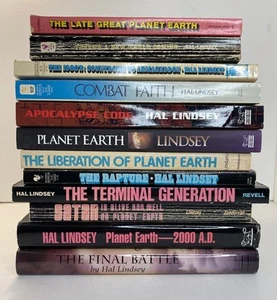 Lot of 12 Hal Lindsey HB PB Satan Rapture Planet Earth Apocalypse Faith Armagedn - Picture 1 of 13