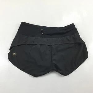 Lululemon Women’s Size 2 Black Speed Up Short Low Rise Lined 2.5” Short - Picture 1 of 5