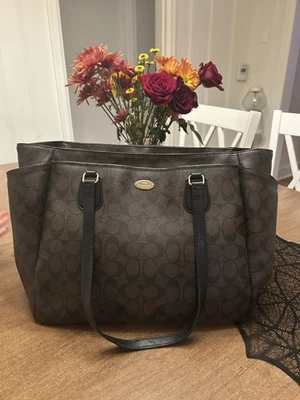 Coach Monogram Baby Diaper Bag Authentic Crossbody Tote in Travel Size XL - Image 1 of 4