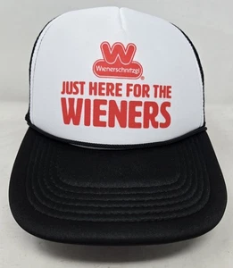 New Wienerschnitzel Just Here For The Wieners Baseball Cap Hat Trucker OSFM NWT - Picture 1 of 10