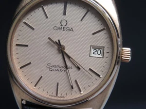 G699 Luxury "OMEGA Seamaster Cal.1342" Wristwatch Quartz Gold-Plated ⭐⭐ - Picture 1 of 20