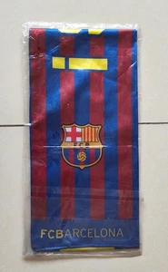 FCB Barcelona Vintage Scarf Messi Xavi Pique Iniesta Soccer Football Champions - Picture 1 of 20
