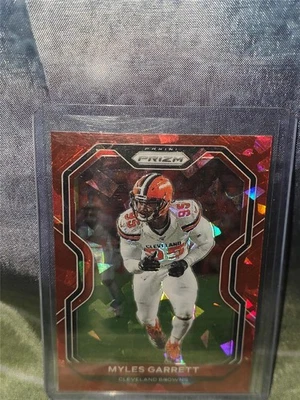 2020 Panini Prizm Myles Garrett #62 Red Cracked Ice Prizm - Image 1 of 2