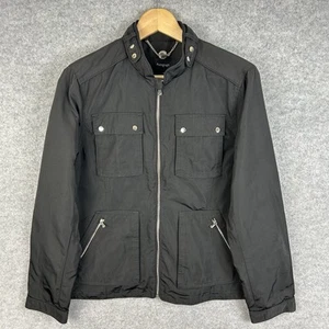M&S Autograph Stormwear Jacket Womens UK 14 Black Full Zip Chore Rain Coat MINT - Picture 1 of 13