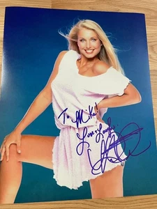 Heather Thomas signiertes 11"x14" Foto/Sexy Sommerrock Pin-Up Pose!/Kostenloser Versand! - Bild 1 von 1