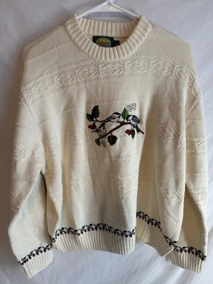 Suéter Cabelas Tejido Blanco Mujer Talla Grande Algodón Bluebirds Foto 1 de 4