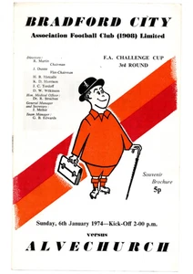 Bradford City v Alvechurch 1973-1974 FA Cup 06/01/1974 - Picture 1 of 2