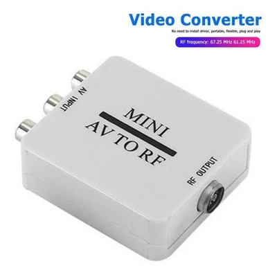 Mini RCA AV CVSB to RF 67.25/61.25MHz Video Audio Adapter Converter Box - Image 1 of 4