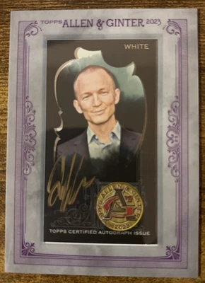 2023 Topps Allen & Ginter X Jefferson White Black Framed Gold Ink Auto #5/5 - Image 1 of 2