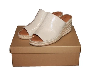 Lucky Brand Cabriah Tan Snake Print Leather Slip On Heeled Shoes Size 10 - Picture 1 of 5