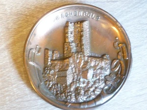 große Medaille KÖNIGSWINTER Ruine Drachenfels  * 3D-Relief * Miniatur-Wandteller - Bild 1 von 3