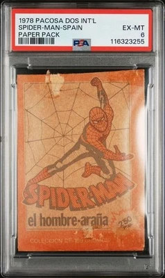 1978 Spain Pacosa Dos Spiderman unopened paper pack PSA 6 POP 1  ( 1/1) rare! - Photo 1/2