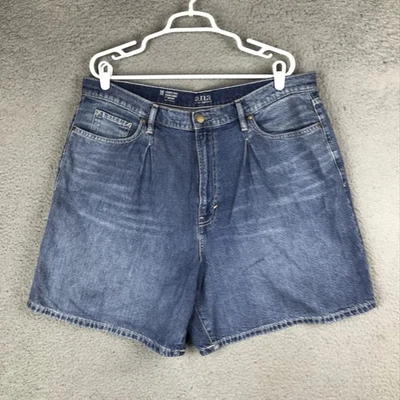Pantalones cortos de mezclilla A.N.A para mujer 18 tiro más alto 7 pulgadas entrepierna plisada informales Foto 1 de 4