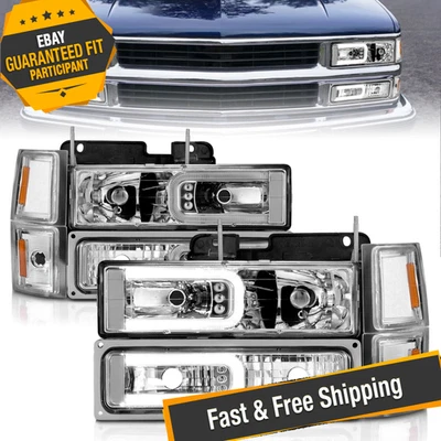 Faros U-Bar LED cromados Anzo para Chevy Tahoe 1995-1998 Foto 1 de 4