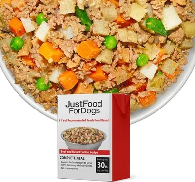 JustFoodForDogs Pantry Fresh Beef & Potato Wet Dog Food, 12.5oz, Pack of 3