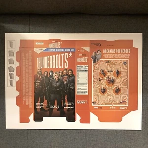 Marvel Thunderbolts Card Cereal Box Hero Movie Promo Item UK May 1st Collectible - Imagen 1 de 10