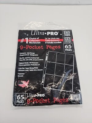 Ultra Pro 9-Pocket Pages Holds 585 Cards 65 Page Pack New Sealed - Image 1 of 2